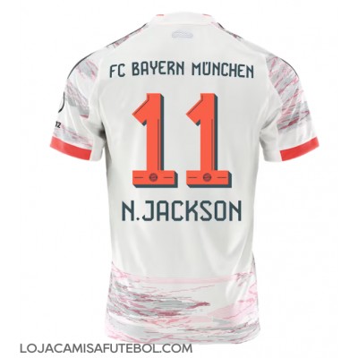 Camisa de Futebol Bayern Munich Nicolas Jackson #11 Equipamento Secundário 2025-26 Manga Curta Camisa de Futebol Bayern Munich Nicolas Jackson #11 Equipamento Secundário 2025-26 Manga Curta